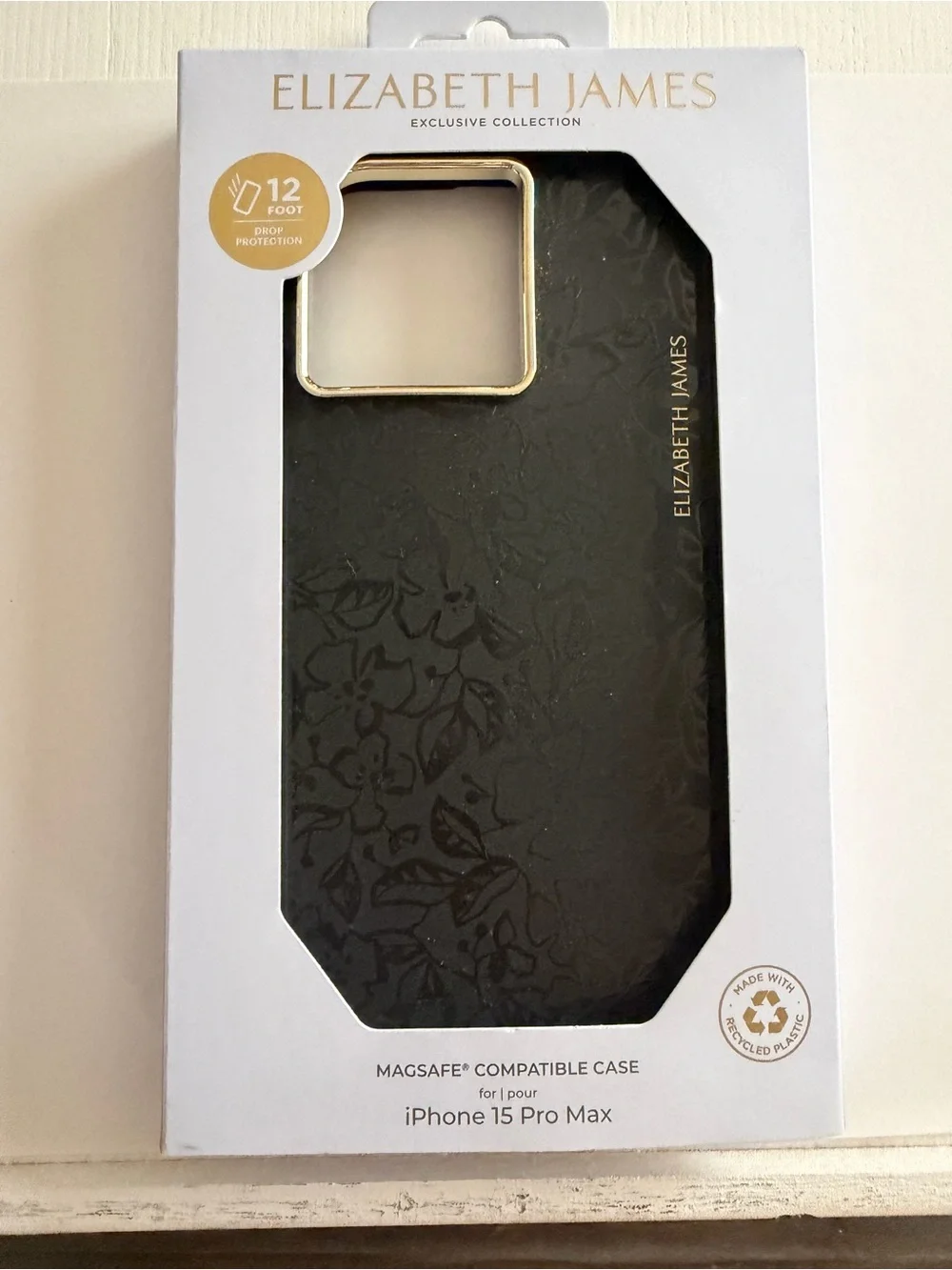 Elizabeth James Black Floral MagSafe Case for iPhone 15 Pro Max